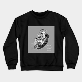 Twinkling Watermelon Group Poster w/ names [Black&White] Crewneck Sweatshirt